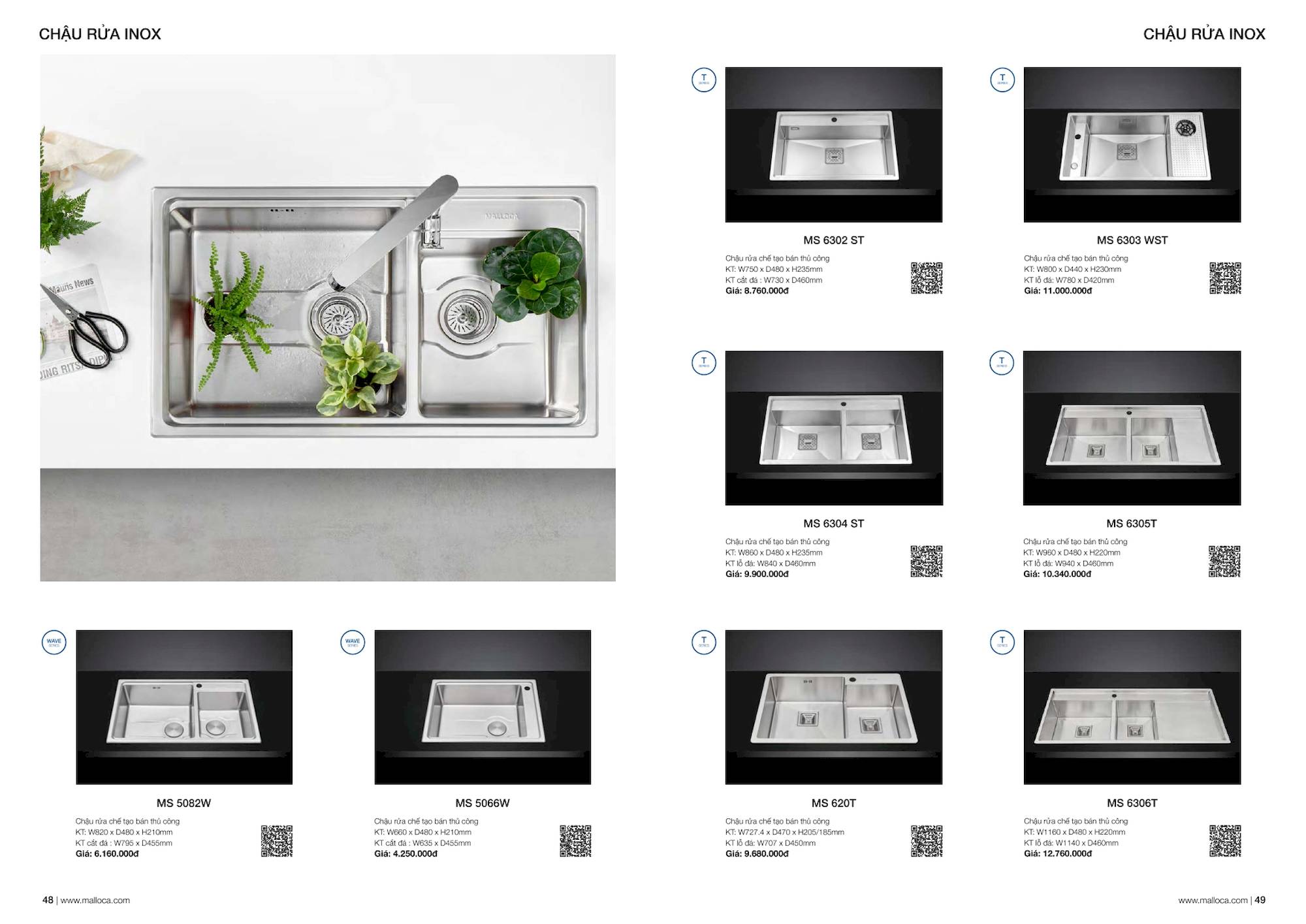 Thiết bị bếp MALLOCA Catalogue và Bảng giá mới nhất 2024 /Page 24